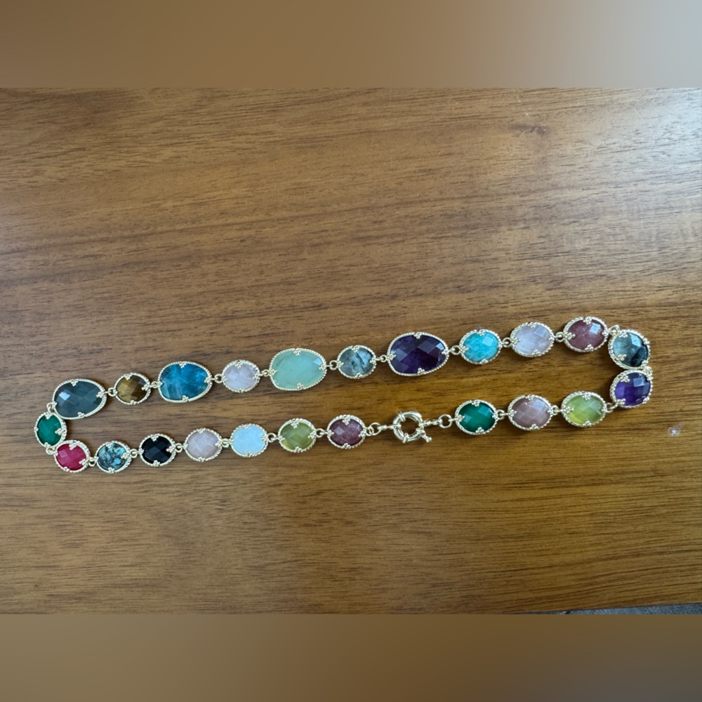Multi-Color Gemstone Necklace - Picture 8 of 9